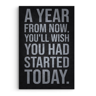 A Year From Now You'll Wish You Had Started Today